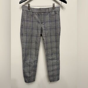 Banana Republic Women’s Blue and Gray Plaid Pants